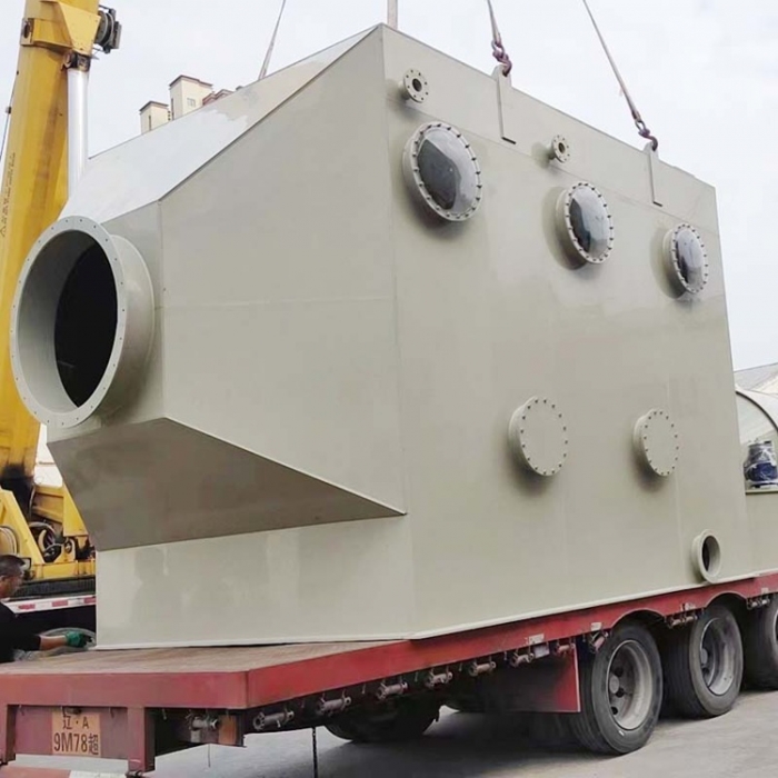 Horizontal Spray Tower Waste Gas Purification Industrial Wet Scrubber