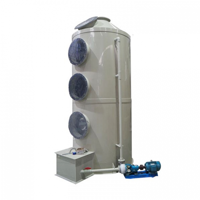 PP Waste Gas Treatment System Spray Tower Exhaust Gas Collection Air Filter Wet Scrubber
