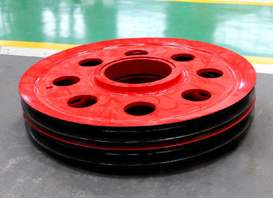 1524mm calcined welded pulley for oil well drilling.jpg