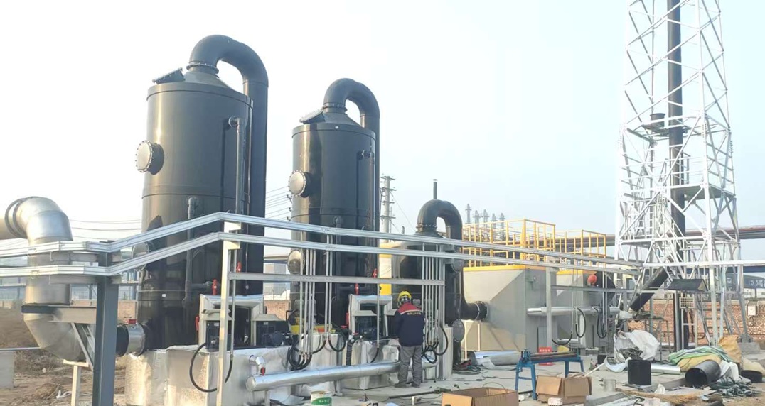 PP Anti-static spray tower exhaust gas purification.jpg