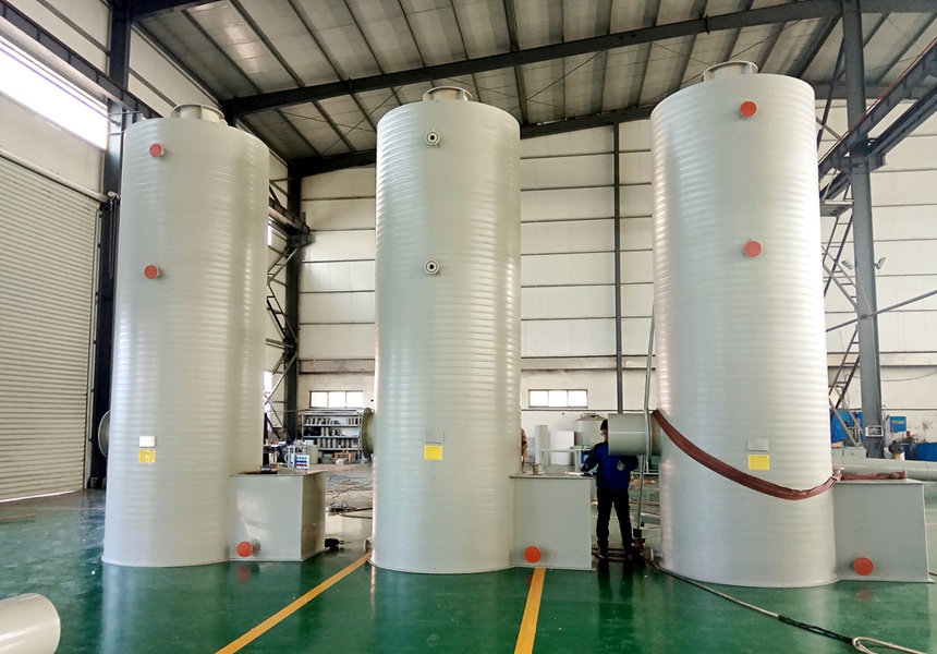 PPH Wet scrubber system spiral extrusion winding integrated forming cooling spray tower.jpg